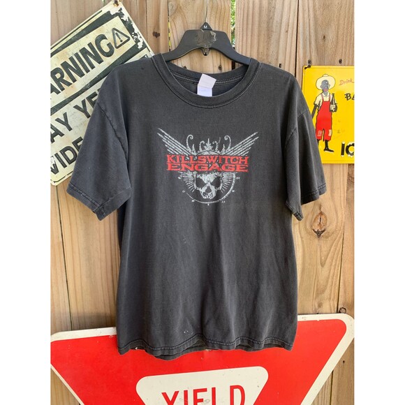 Vtg Y2K Killswitsh Engage When the Darkness Falls We Are Reborn Tour 03 Tshirt L